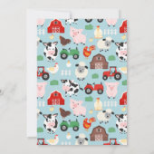 Farmyard Fun 1e Verjaardag Boerderij Kaart (Achterkant)