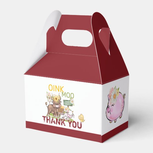 Farmyard Fun Favor Box Bedankdoosjes (Achterkant)