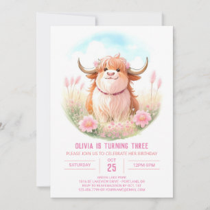 Farmyard Fun Highland Koe Kaart