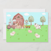 Farmyard Girl Birthday Photo – Cute Barn Animals  Kaart (Achterkant)