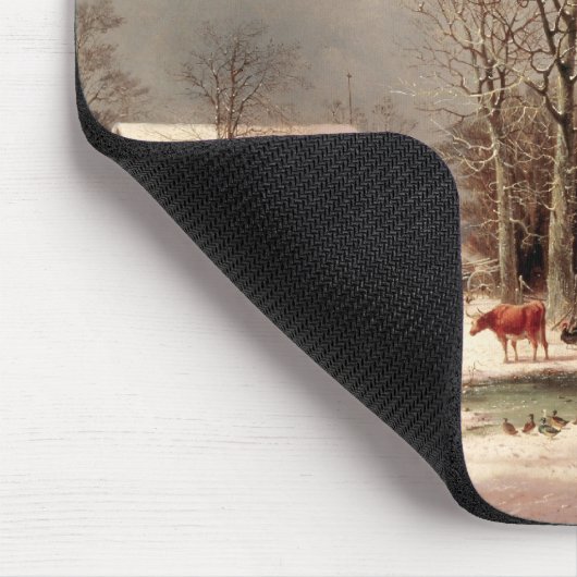 Farmyard in de winter muismat (Hoek)