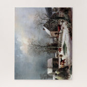 Farmyard in Winter George Henry Durrie 1858 Legpuzzel (Verticaal)