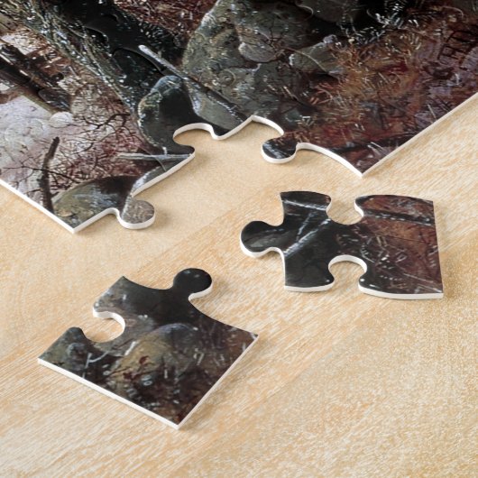 Farmyard in Winter George Henry Durrie 1858 Legpuzzel (Zijkant)