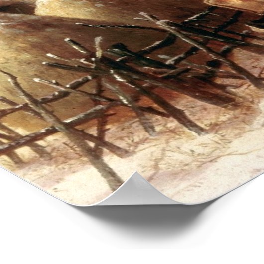 Farmyard in Winter Poster (Hoek)