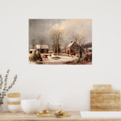 Farmyard in Winter Poster (Keuken)