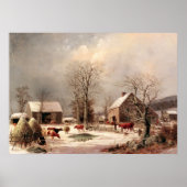 Farmyard in Winter Poster (Voorkant)
