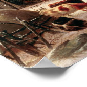 Farmyard in Winter Schilderen door George Durrie Poster (Hoek)