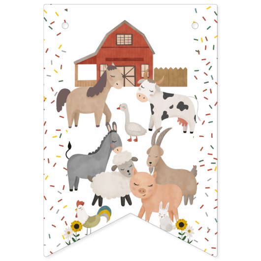 Farmyard Kinder Happy Birthday Vlaggetjes (Eerste vlag)