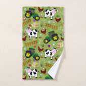 Farmyard Koe Scene Bad Handdoek (Handdoek)