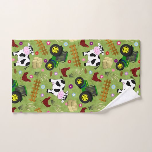 Farmyard Koe Scene Bad Handdoek (Handdoek)