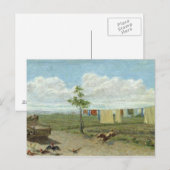 Farmyard (olie op doek) briefkaart (Voorkant / Achterkant)