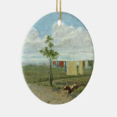 Farmyard (olie op doek) keramisch ornament (Rechts)