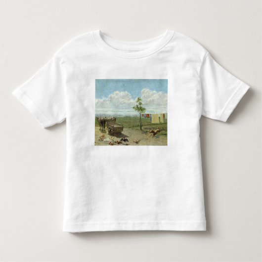 Farmyard (olie op doek) kinder shirts (Voorkant)