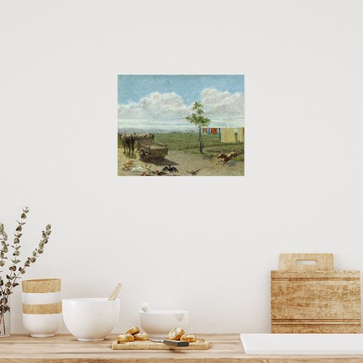 Farmyard (olie op doek) poster (Keuken)