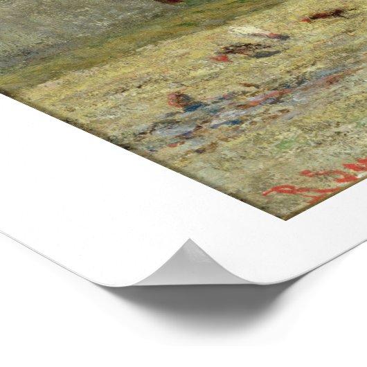 Farmyard (olie op doek) poster (Hoek)