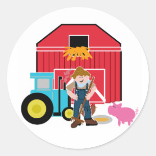 Farmyard Ronde Sticker