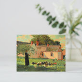 Farmyard Scene, beroemd kunstwerk van Winslow Home Briefkaart (Staand voorkant)