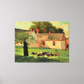 Farmyard Scene, beroemd kunstwerk van Winslow Home Canvas Afdruk (Voorkant)