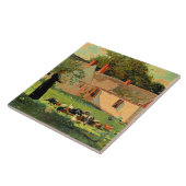 Farmyard Scene, beroemd kunstwerk van Winslow Home Tegeltje (Zijkant)