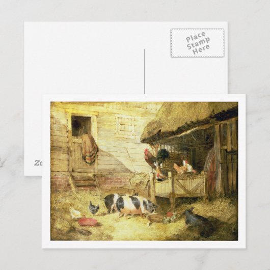 Farmyard Scene Briefkaart (Voorkant / Achterkant)