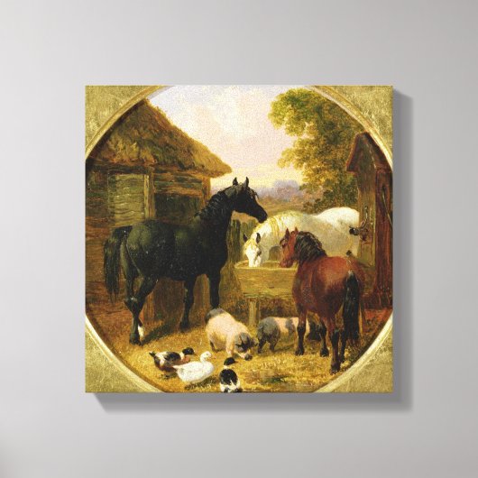 Farmyard Scene Canvas Afdruk (Voorkant)