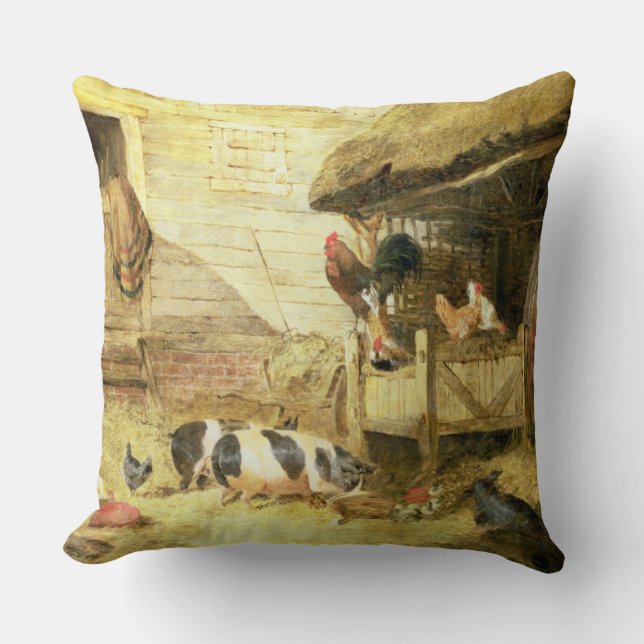 Farmyard Scene Kussen (Voorkant)