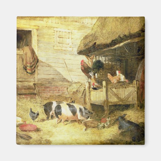 Farmyard Scene Magneet (Voorkant)