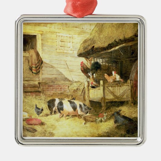 Farmyard Scene Metalen Ornament (Voorkant)