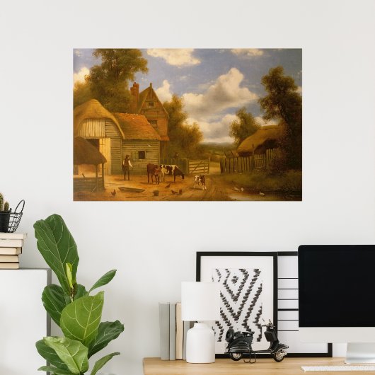 Farmyard Scene Poster (Thuiskantoor)