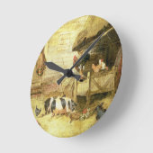 Farmyard Scene Ronde Klok (Hoek)