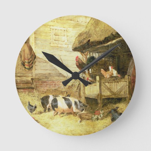 Farmyard Scene Ronde Klok (Voorkant)
