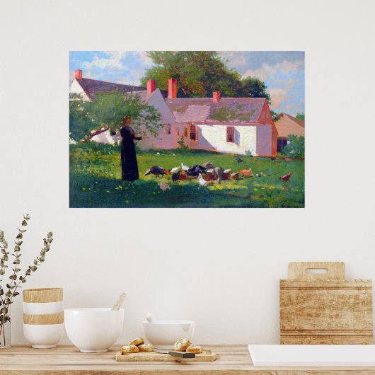 Farmyard Scene Winslow Homer 1872 Poster (Keuken)