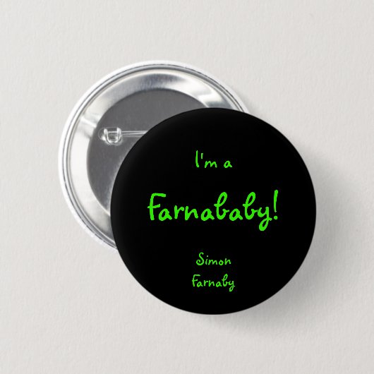 Farnababy Ronde Button 5,7 Cm (Voorkant /achterkant)