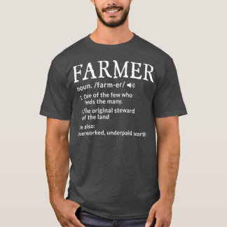 Farner Definition Funny Farmer Farming Mannen T-shirt