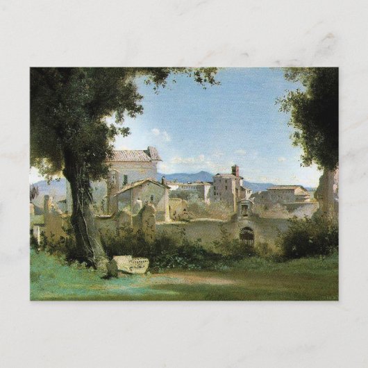 Farnese Rome van Jean-Baptiste Camille Corot Briefkaart (Voorkant)