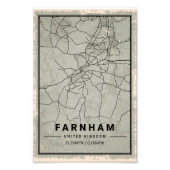 Farnham United kingdom map print poster canvas (Voorkant)