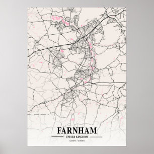 Farnham - Verenigd Koninkrijk Neapolitan City Map Poster