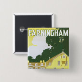 Farningham Vierkante Button 5,1 Cm (Voorkant /achterkant)