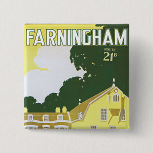 Farningham Vierkante Button 5,1 Cm