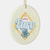 Faro Algarve Portugal Retro Succulenten  Keramisch Ornament (Rechts)