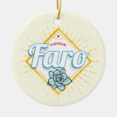 Faro Algarve Portugal Retro Succulenten  Keramisch Ornament (Voorkant)