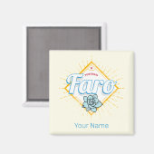 Faro Algarve Portugal Retro Succulenten Magneet (Voorkant / Achterkant)