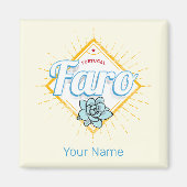 Faro Algarve Portugal Retro Succulenten Magneet (Voorkant)