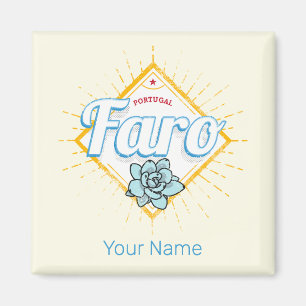 Faro Algarve Portugal Retro Succulenten  Magneet