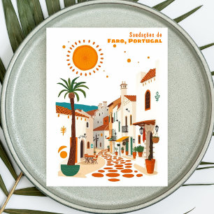 Faro Algarve Portugal vakantie Ansichtkaart Briefkaart