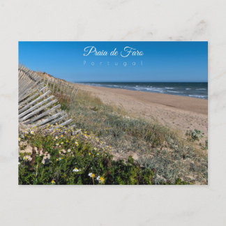 Faro Beach Dunes - Portugal Briefkaart