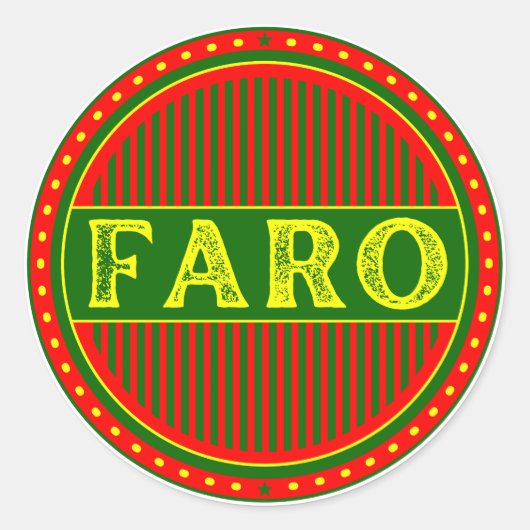 Faro City Pride Emblem – Portuguese Identity Ronde Sticker (Voorkant)