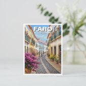 Faro Portugal Algarve Reizen Briefkaart (Staand voorkant)