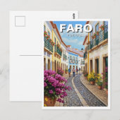 Faro Portugal Algarve Reizen Briefkaart (Voorkant / Achterkant)