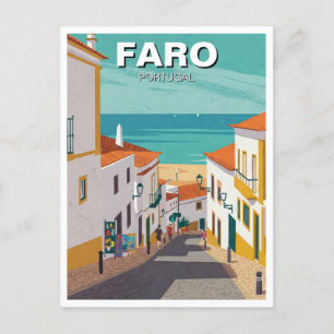 Faro Portugal Algarve Reizen Briefkaart